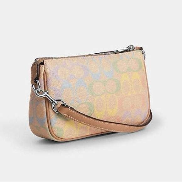 NWT Coach Nolita 19 Rainbow Signature Canvas Mini Shoulder Bag Wristlet CDC38 - Picture 4 of 8